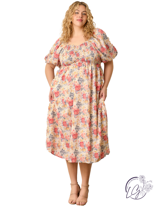 Curvy Rich Textures Speak Dress