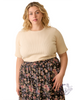 Curvy Contour Lines Sweater Top