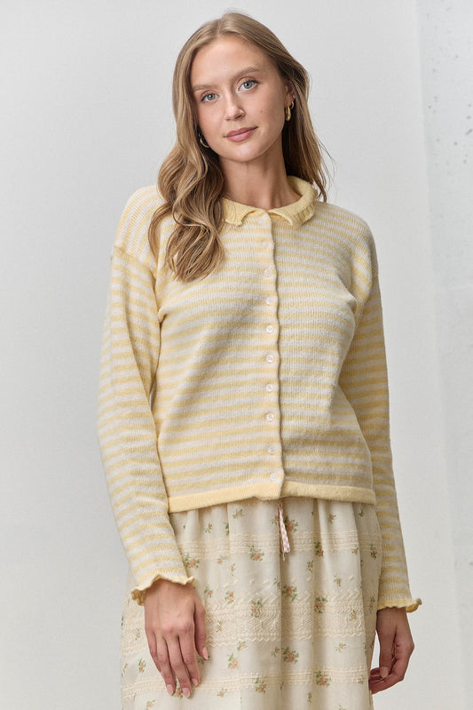 Petal Stripe Cardigan