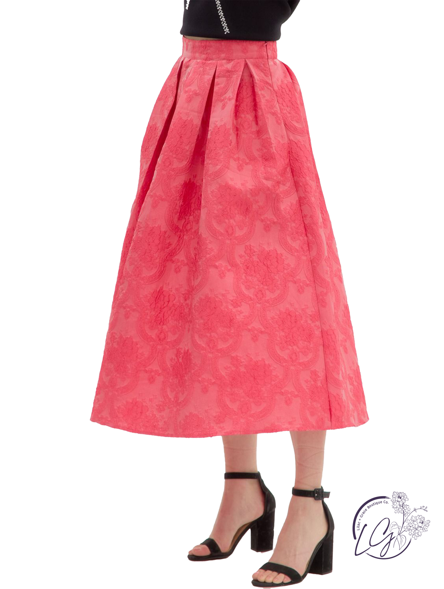 Echofern Pleated Midi Skirt