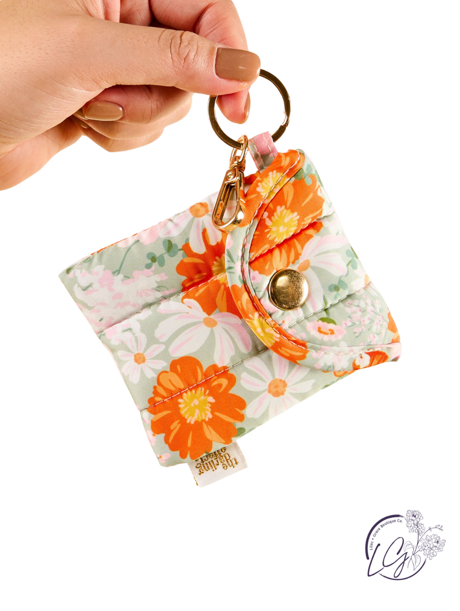 Puffy Earbud Case Keychain