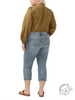 Curvy Renata Mid-Rise Luxe Stretch Capri by Silver Jeans