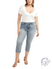 Curvy Penny Suki Mid Rise Capri by Silver Jeans