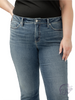 Curvy Loren Suki Mid Rise Slim Bootcut Jeans by Silver Jeans