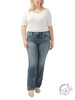 Curvy Farrah Suki Mid Rise Bootcut Jeans by Silver Jeans