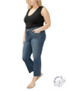 Curvy Alba Mid-Rise Kick Flare Jeans by Silver Jeans