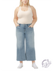 Curvy Christina Mid-Rise Wide Leg Luxe Stretch Jeans by Silver Jeans