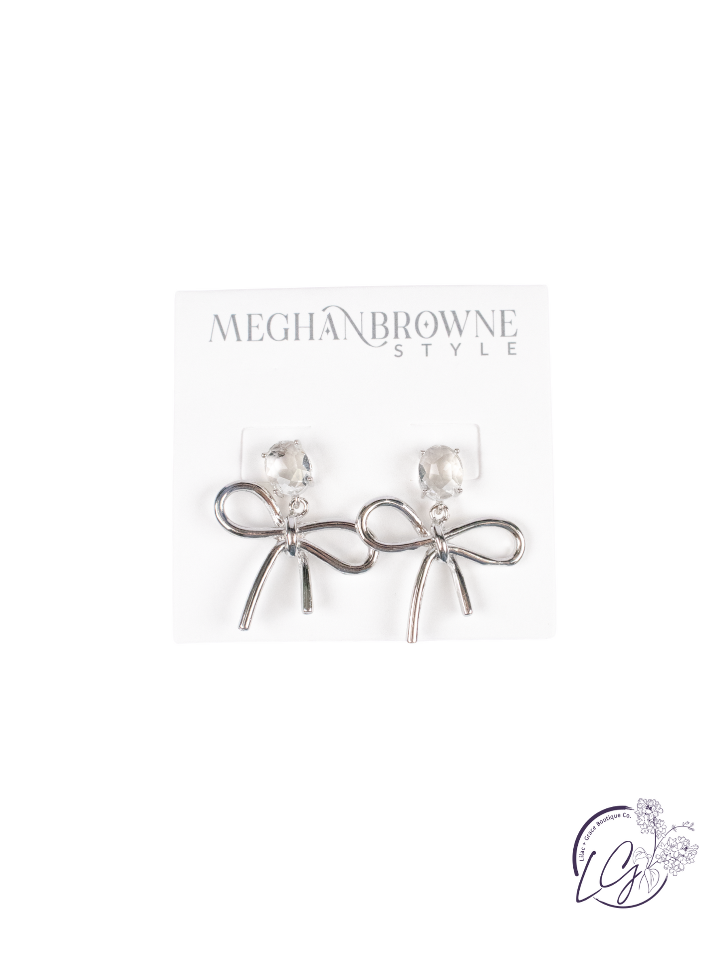 Silver Bow Earrings