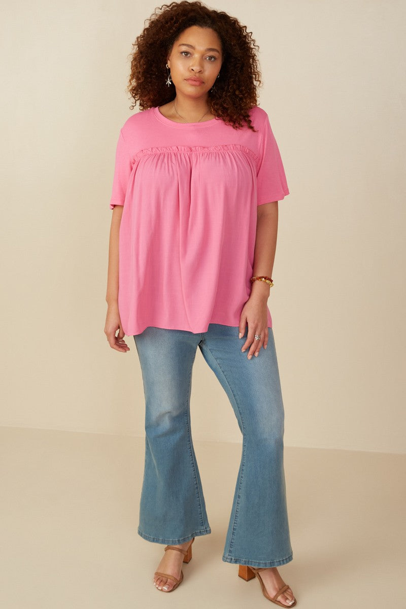 Curvy Ruffle & Ridge Top
