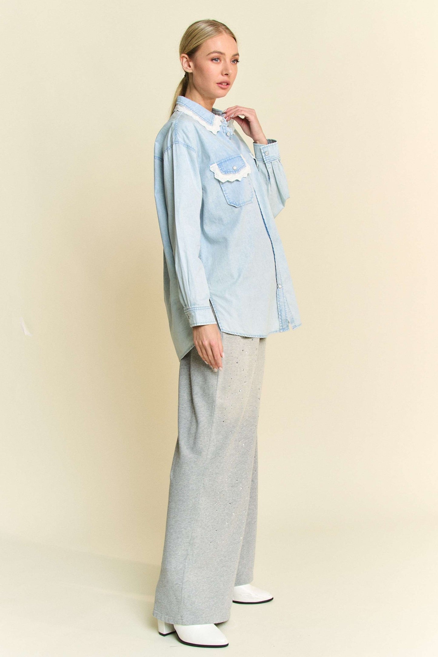 Willow Lace Chambray Shirt