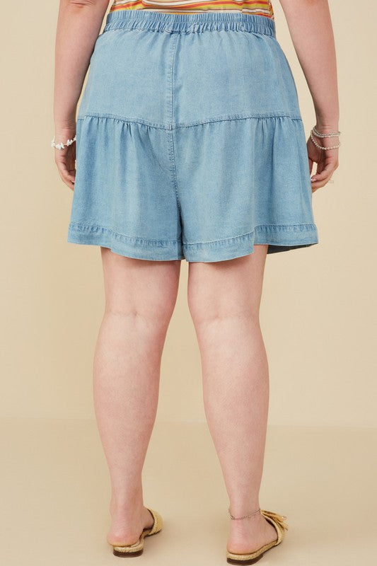 Curvy Tencel Twirl Shorts