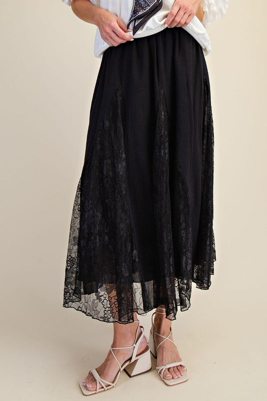 Rosewood Lace Maxi Skirt
