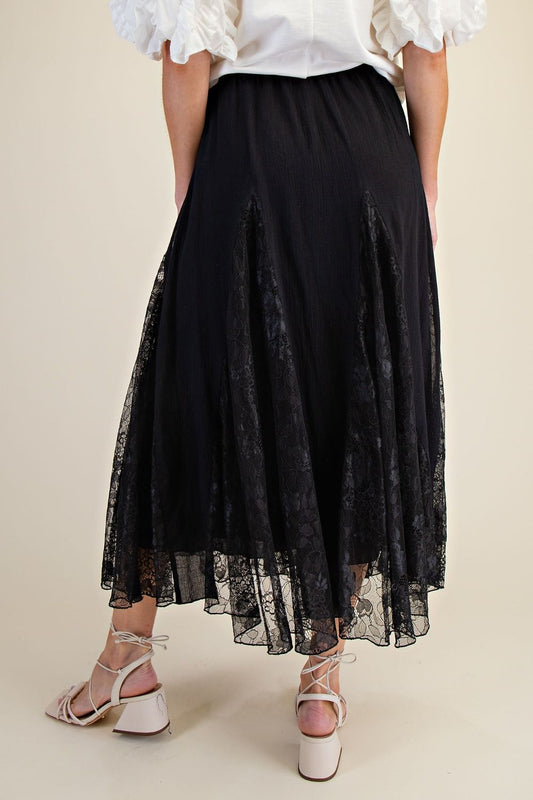 Rosewood Lace Maxi Skirt