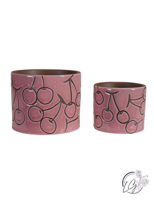Cherry Stoneware Planter