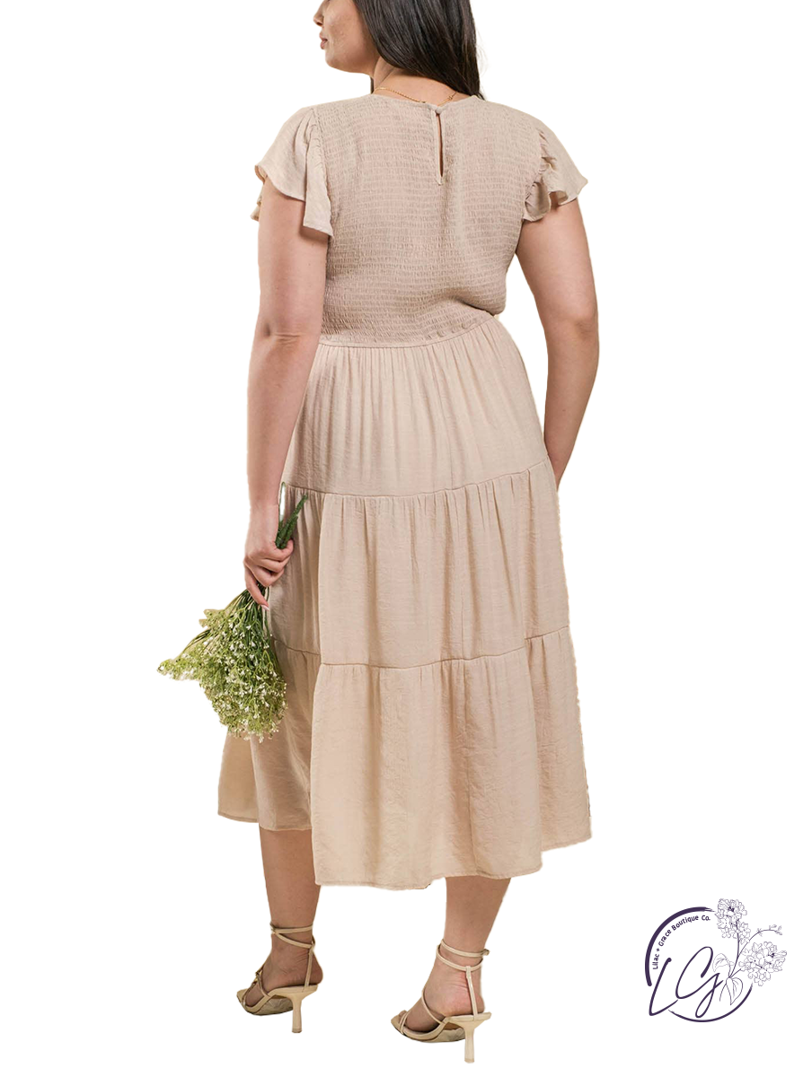 Curvy Rolling Hills Tiered Dress