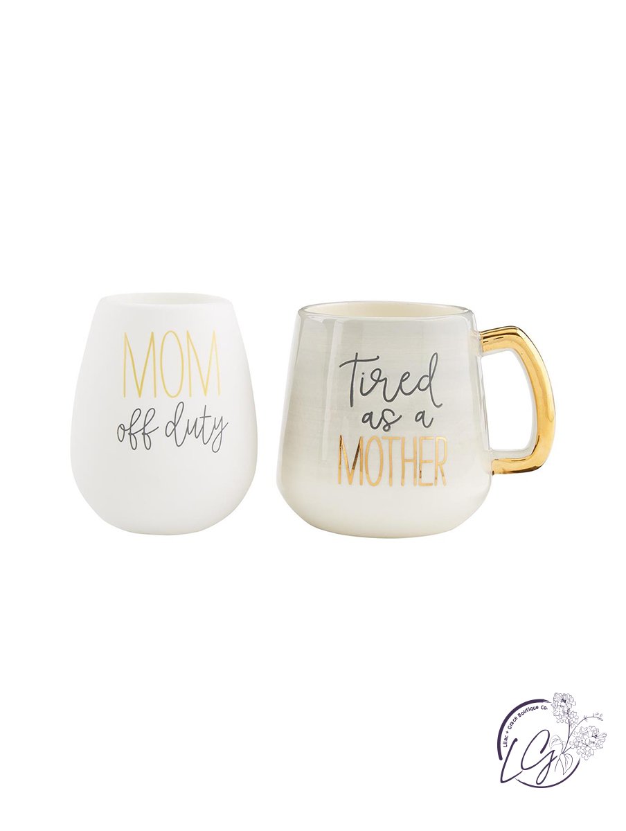 Mom Silicone Wine Mug Set