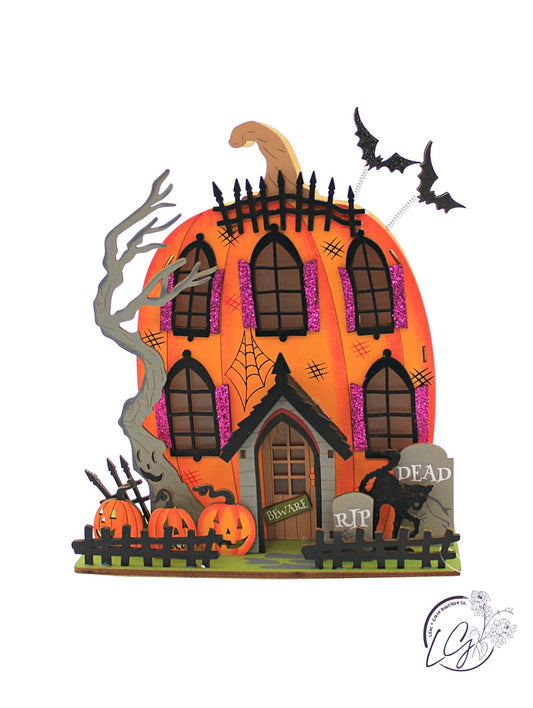 light up Pumpkin House