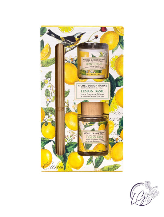 Home Fragrance Diffuser & Votive Candle Gift Set By Michel Design