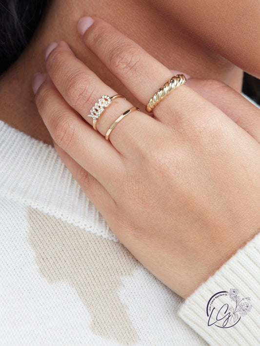 SENTIMENT LAYERING RING SETS