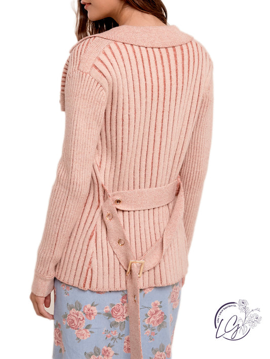 Leveling Up Belted Cardigan