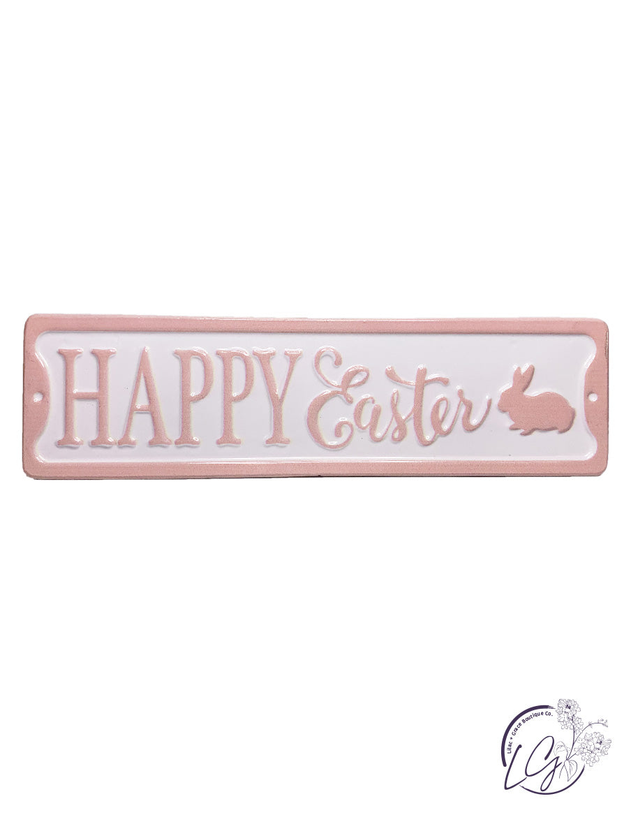 HAPPY EASTER MEADOW BUNNY SIGN
