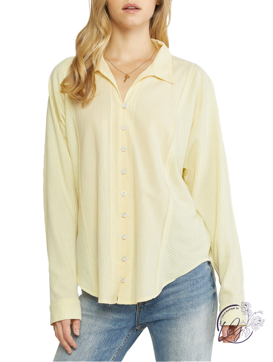 (SALE) Arranging Plans Long Sleeve Button Down