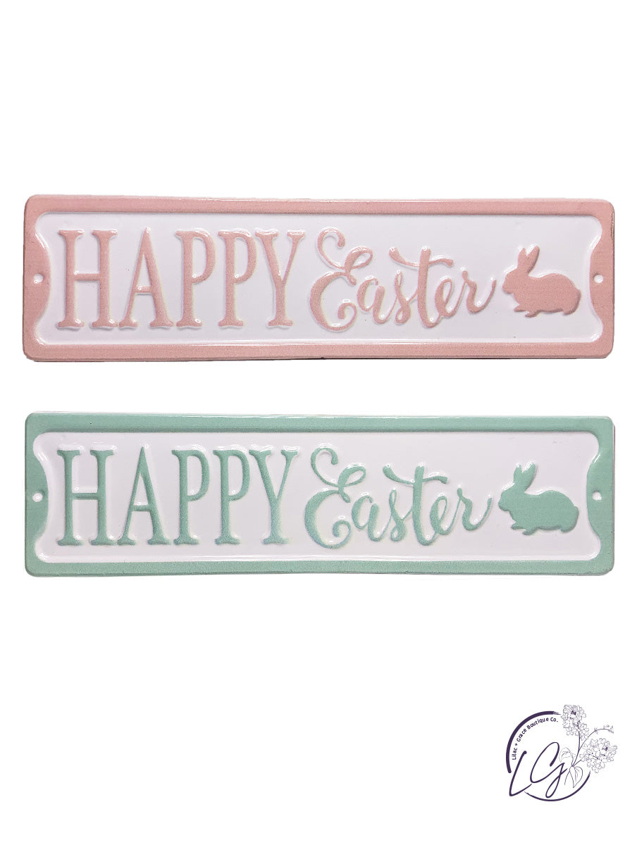 HAPPY EASTER MEADOW BUNNY SIGN