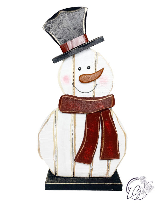 Jovial Wood Snowman
