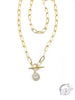 Drop Crystal Toggle Necklace