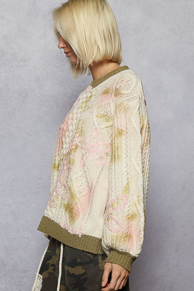 Pressed Petals Knit Pullover