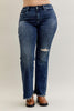 Mara High Rise Flare Destroy & Fray Hem by Judy Blue