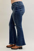 Mara High Rise Flare Destroy & Fray Hem by Judy Blue