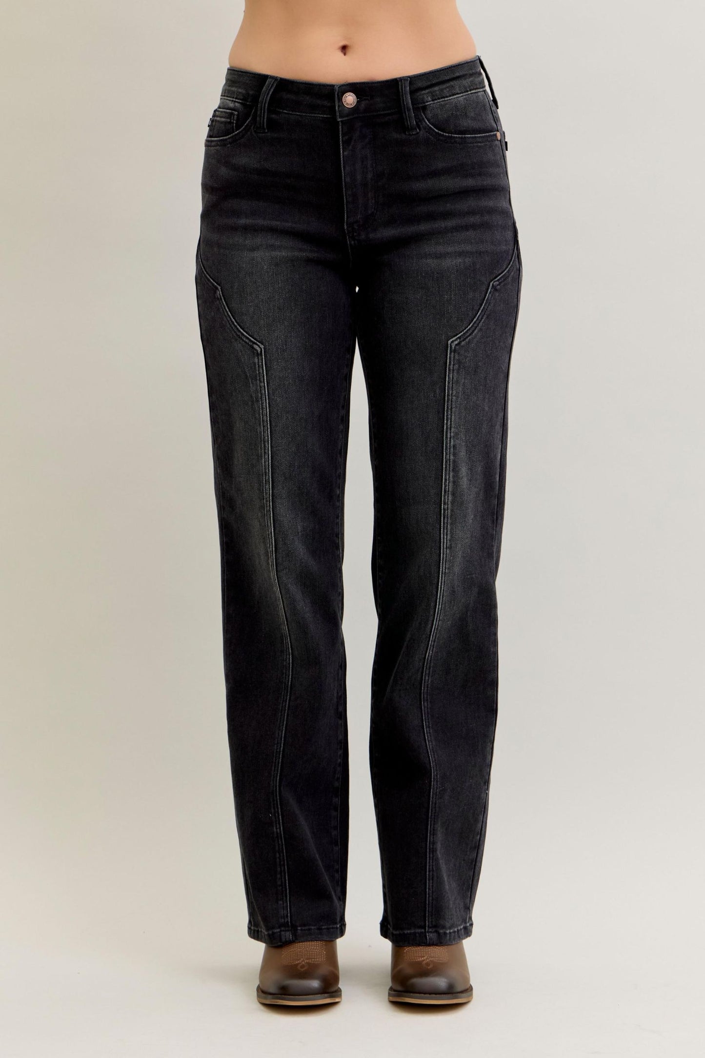 Fable Mid Rise Western Seam Straight by Judy Blue