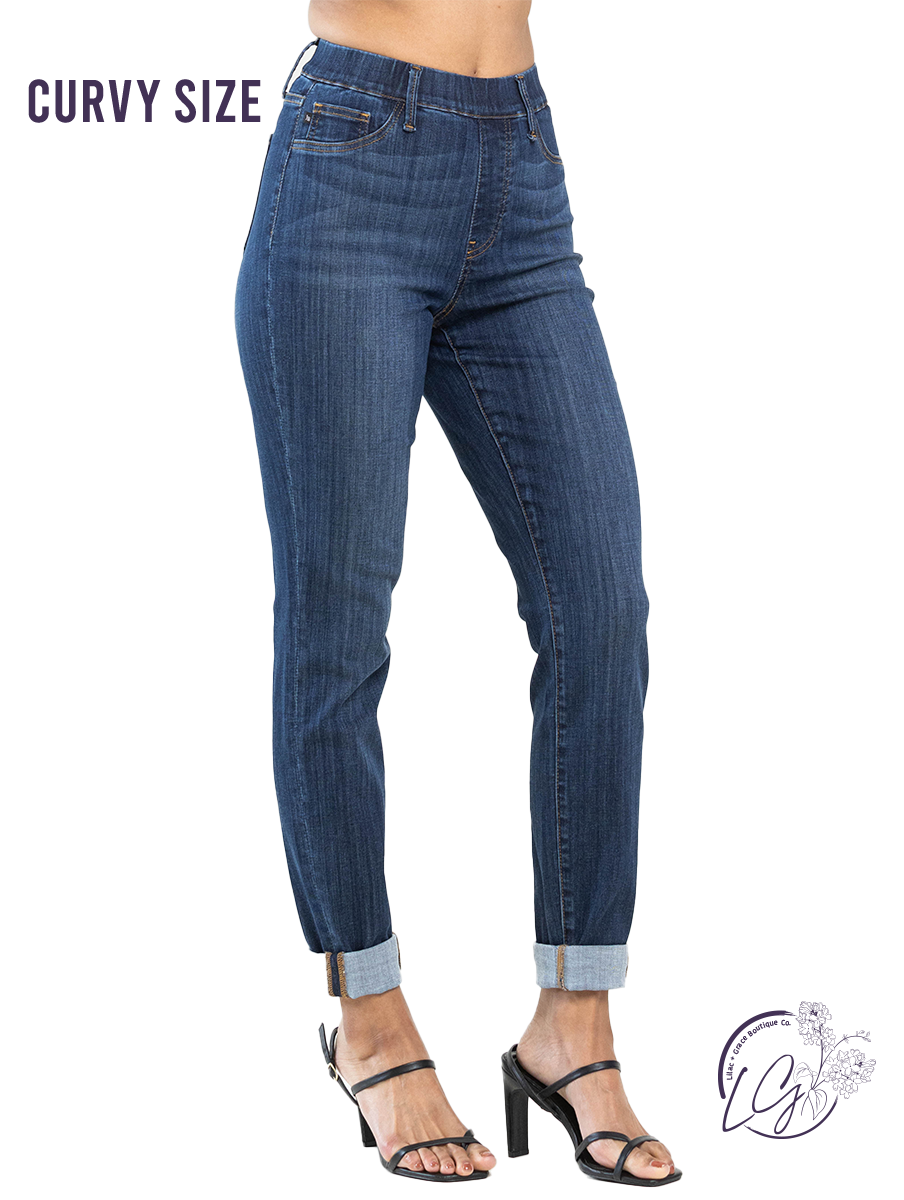 Curvy Naomi High Waist Pull On Jeans  By Judy Blue