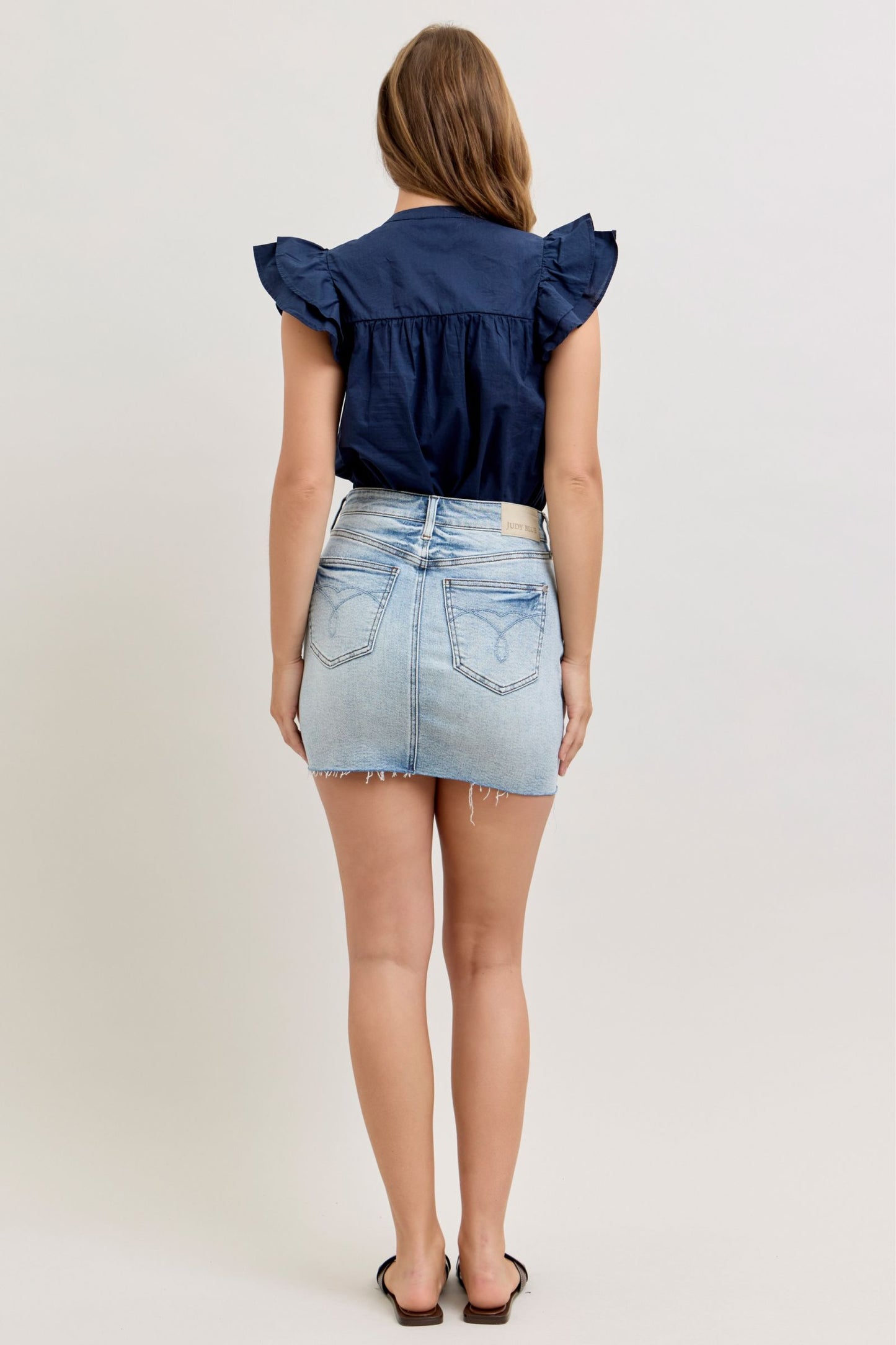 Remi Rigid Magic Denim Mini Skirt by Judy Blue
