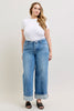 Greer Mid Rise Foldover Straight Non Distressed By Judy Blue