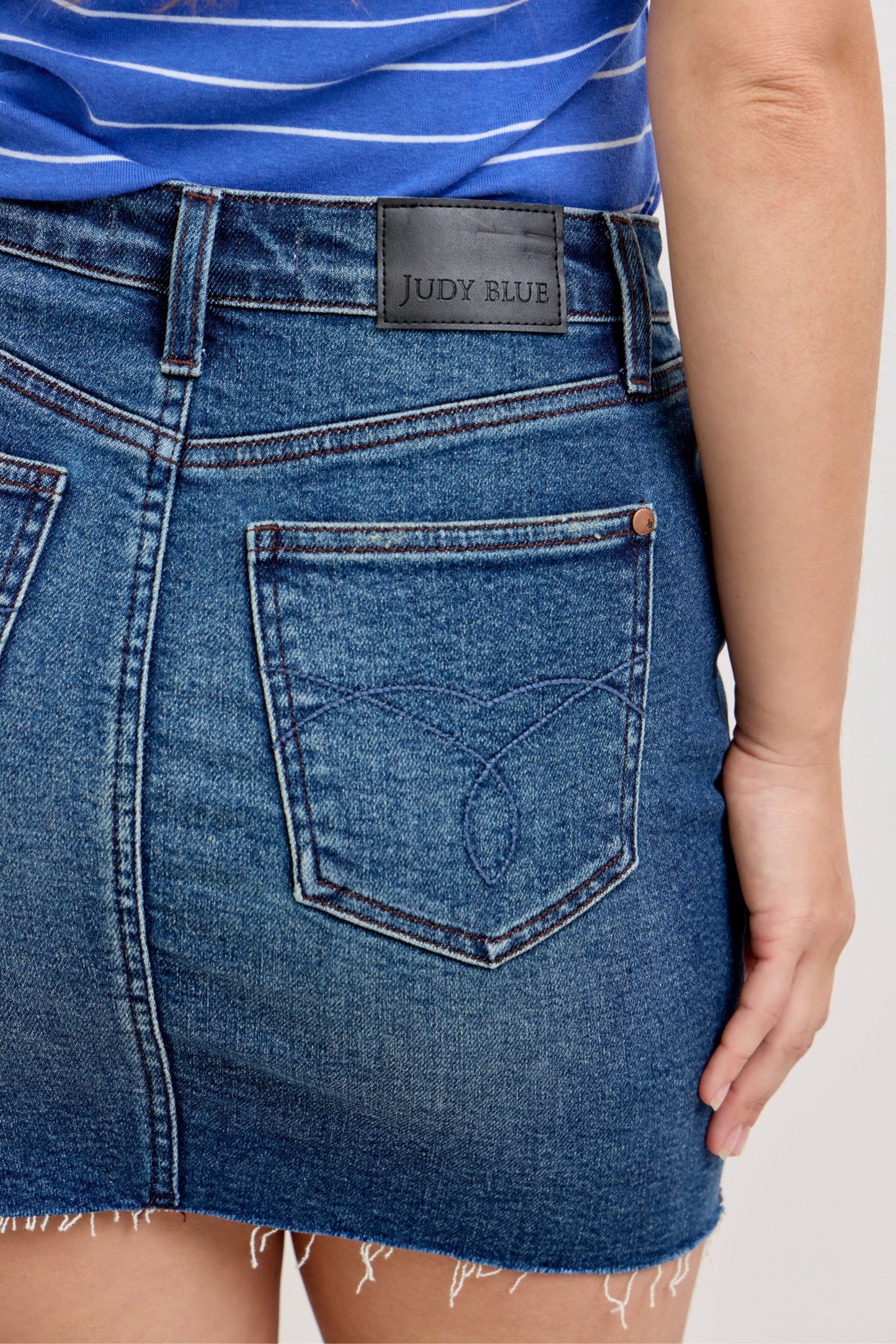 Remi Rigid Magic Denim Mini Skirt by Judy Blue