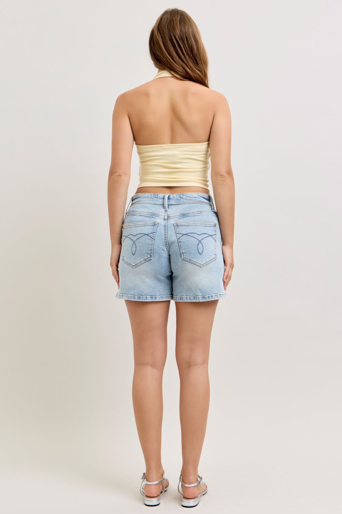 Baylor High Rise Foldover Shorts by Judy Blue