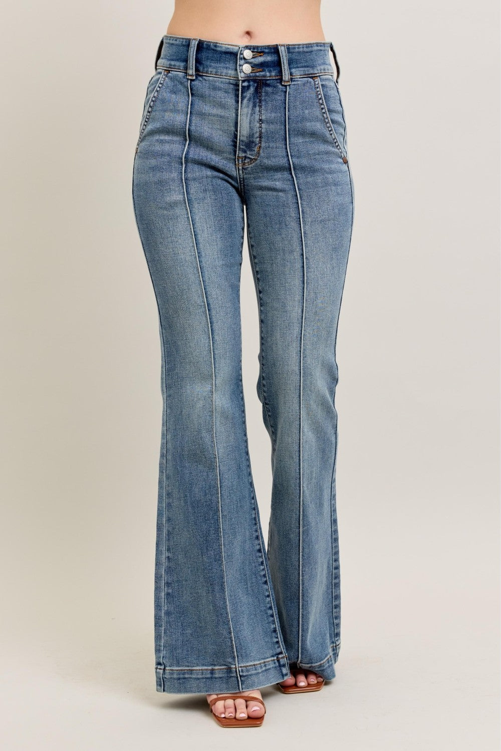 Sutton High RIse Flare Non Distressed by Judy Blue
