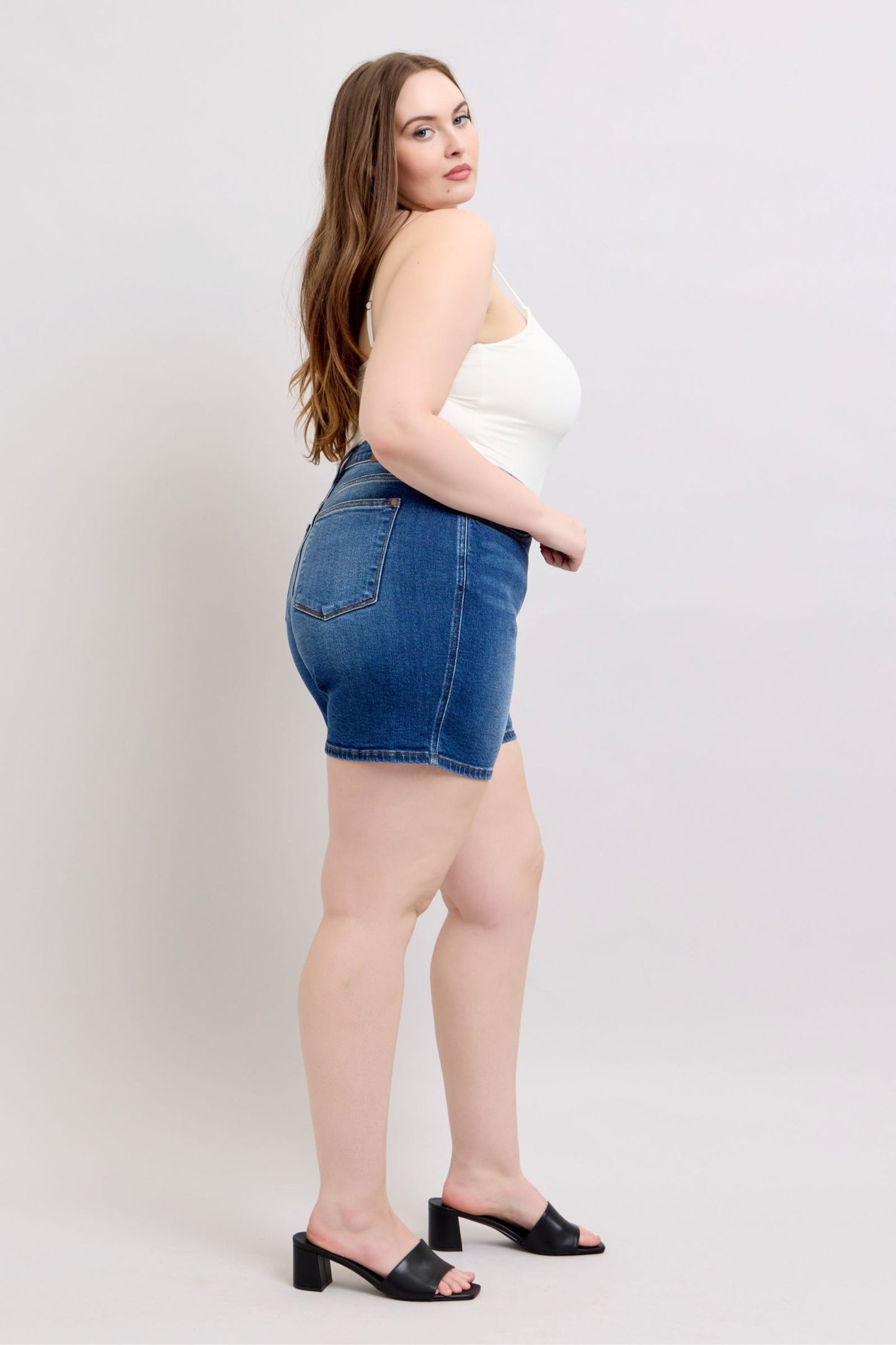 Zella 2 Button Dad Shorts by Judy Blue