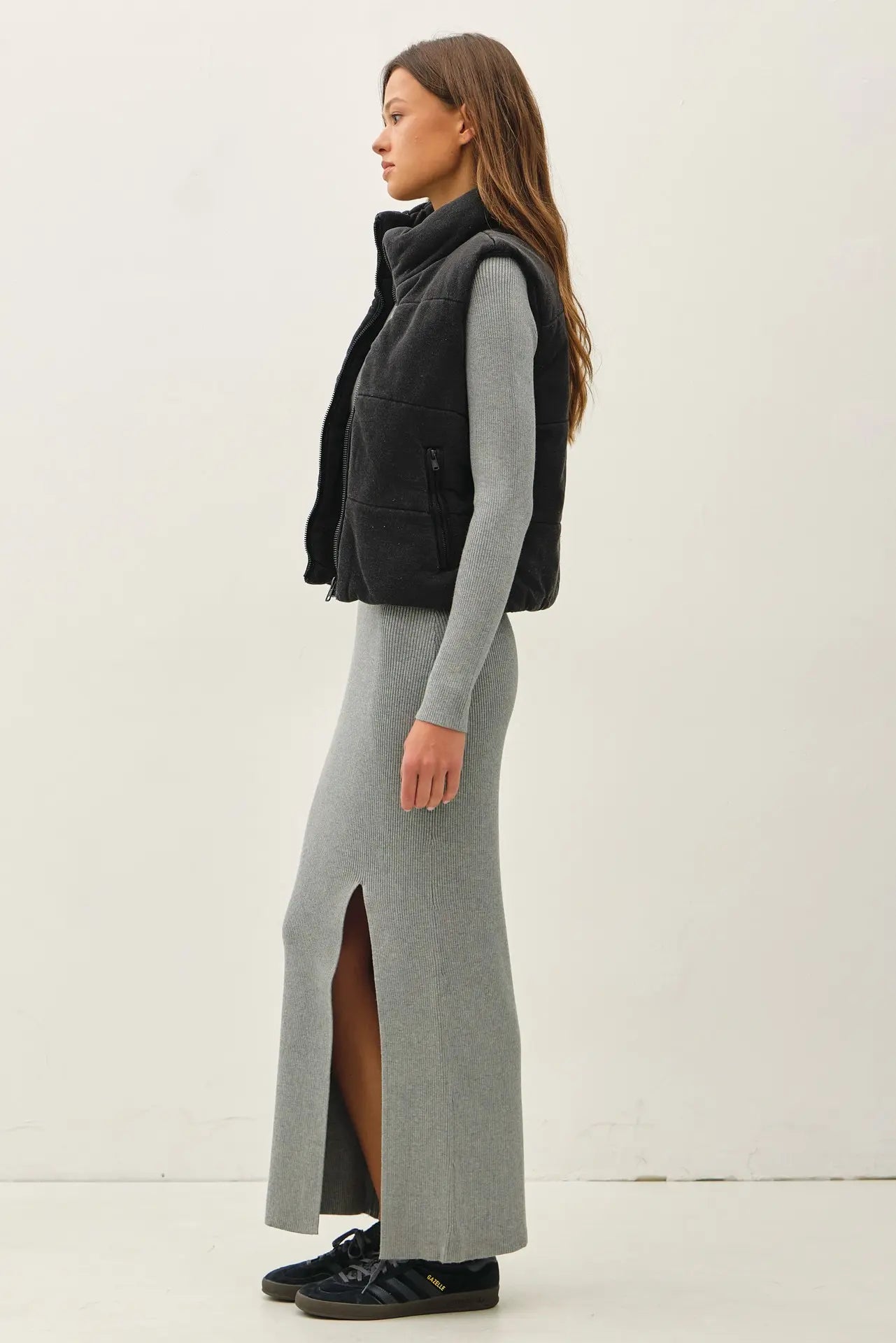 Washed Willow Puffer Vest