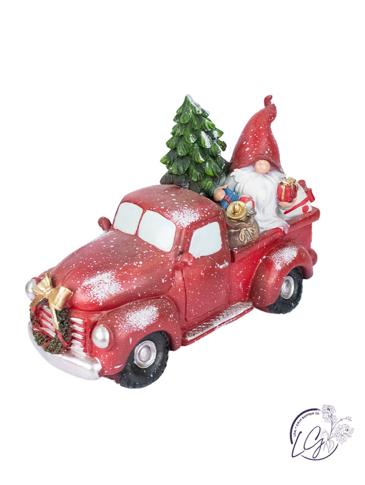 Christmas Gnome Truck with Lights