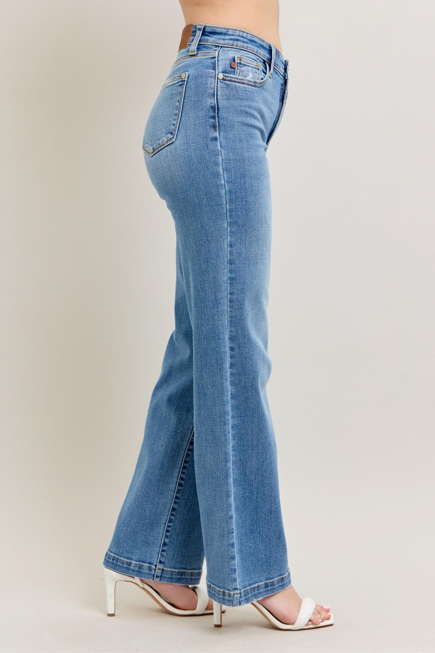 Clover High Rise Trouser Non distressed by Judy Blue