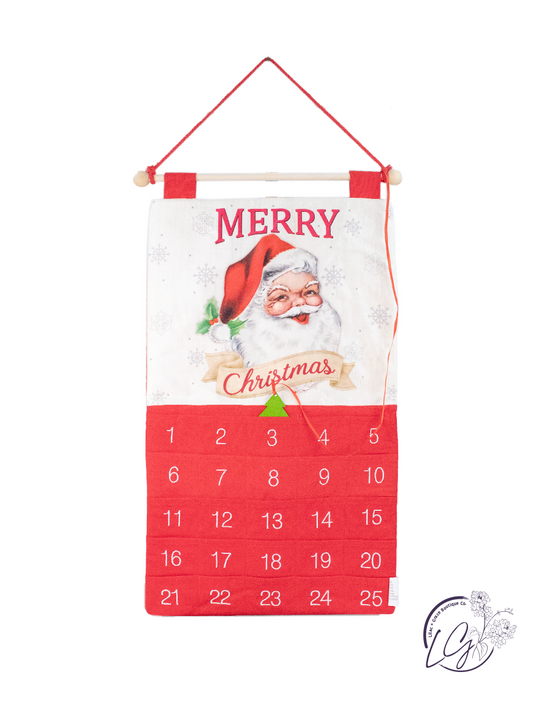 Santa Fabric Countdown With Light