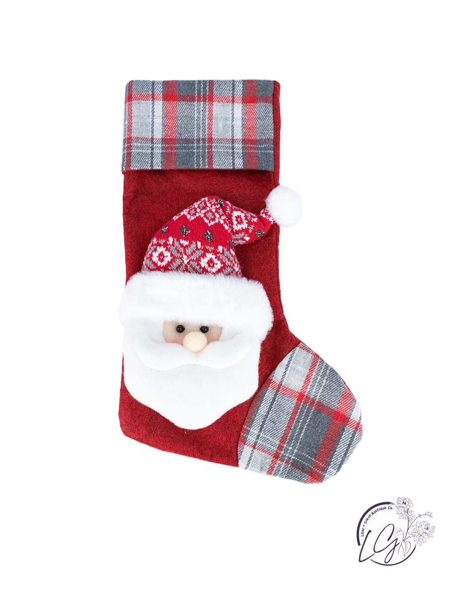 Berry Plaid Stocking