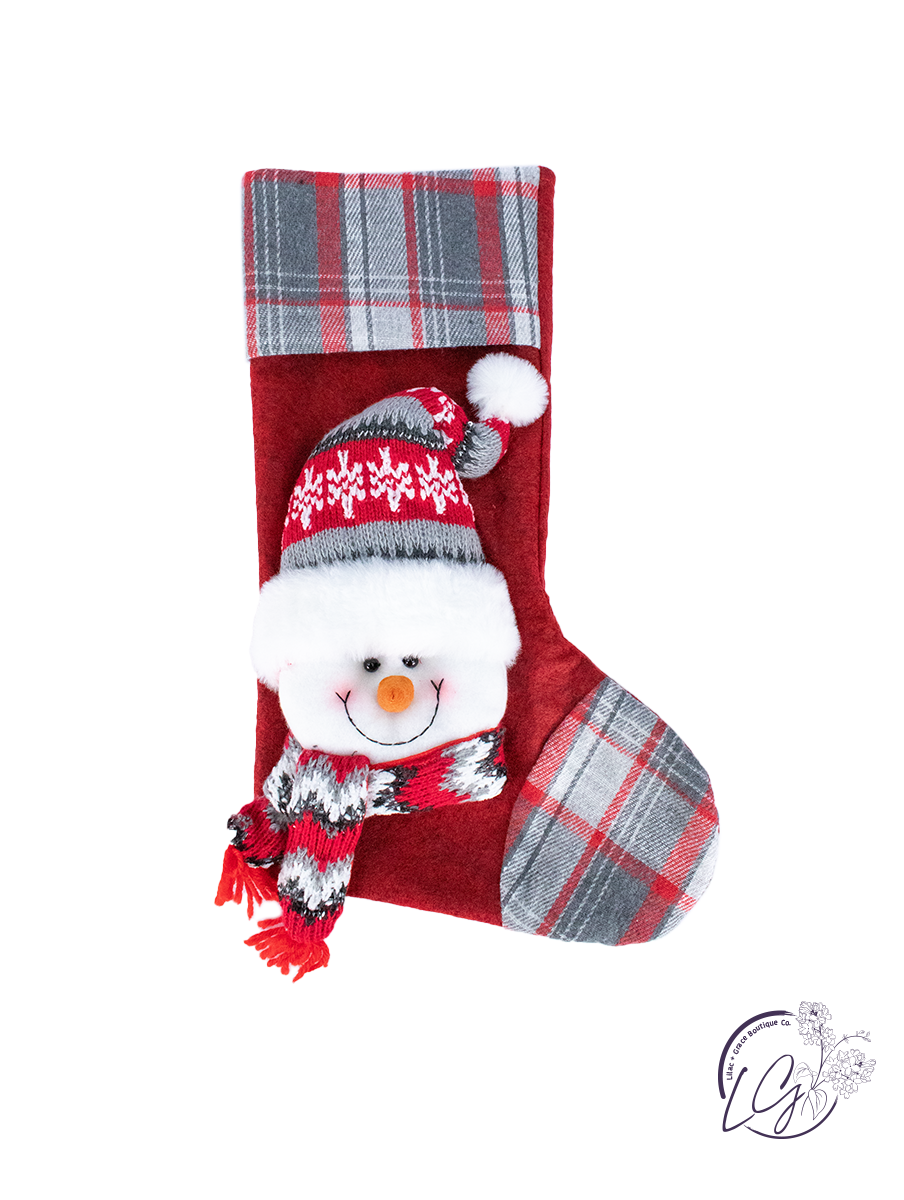 Berry Plaid Stocking