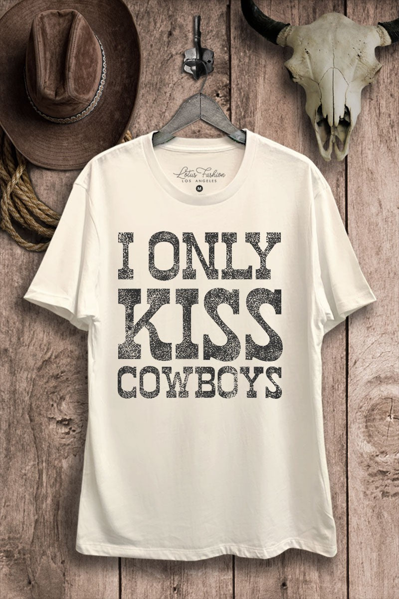 I Only Kiss Cowboys Graphic Top