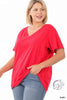 Curvy Standard V-Neck T-Shirt