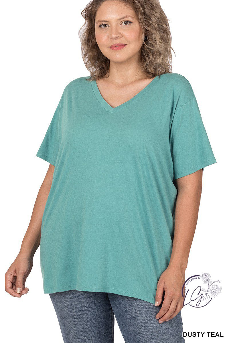 Curvy Standard V-Neck T-Shirt