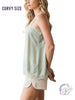 Curvy It's Never Goodbye Eyelash Trimmed Cami